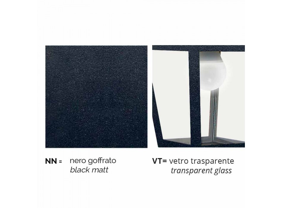Llambë dyshemeje alumini në natyrë e bërë në Itali, Kristel Viadurini