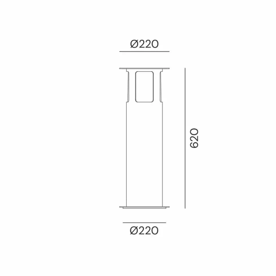Llambë dyshemeje në natyrë në hekur me kapelë dizajni - Porto nga Il Fanale Viadurini