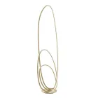 Llambë dyshemeje e projektuar në metal të lyer me finiturë ari me LED - Simea Viadurini