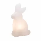 Dizajni llambë dyshemeje, lepuri i bardhë për ambiente të jashtme dhe të jashtme - Conigliostar Viadurini