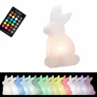 Dizajni llambë dyshemeje, lepuri i bardhë për ambiente të jashtme dhe të jashtme - Conigliostar Viadurini