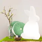 Dizajni llambë dyshemeje, lepuri i bardhë për ambiente të jashtme dhe të jashtme - Conigliostar Viadurini