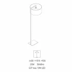 Dizajni llambë dyshemeje në metal me abazhur prej liri prodhuar në Itali - Bali Viadurini