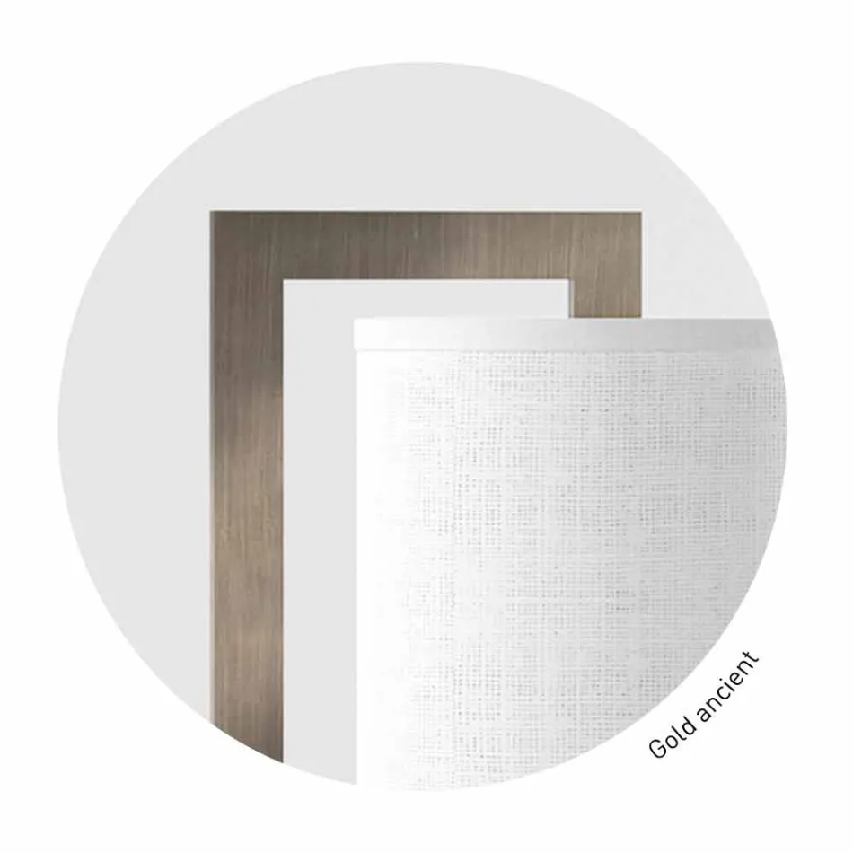 Dizajni llambë dyshemeje në metal me abazhur prej liri prodhuar në Itali - Bali Viadurini