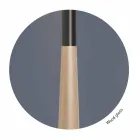 Dizajni llambë dyshemeje në metal, dru dhe organza prodhuar në Itali - Boom Viadurini