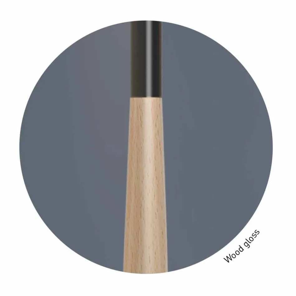 Dizajni llambë dyshemeje në metal, dru dhe organza prodhuar në Itali - Boom Viadurini