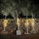 Llambë dyshemeje në natyrë në projektin e bardhë teknopolimer të 3 formave - Mjetet Viadurini