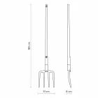 Llambë dyshemeje në natyrë në projektin e bardhë teknopolimer të 3 formave - Mjetet Viadurini