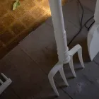 Llambë dyshemeje në natyrë në projektin e bardhë teknopolimer të 3 formave - Mjetet Viadurini