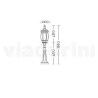 Llambë dyshemeje në stilin vintage prej alumini Prodhuar në Itali - Leona Viadurini