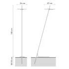 Llambë dyshemeje kopshti me dizajn të bardhë alumini me gjethe zambaku uji - Cipriam Viadurini