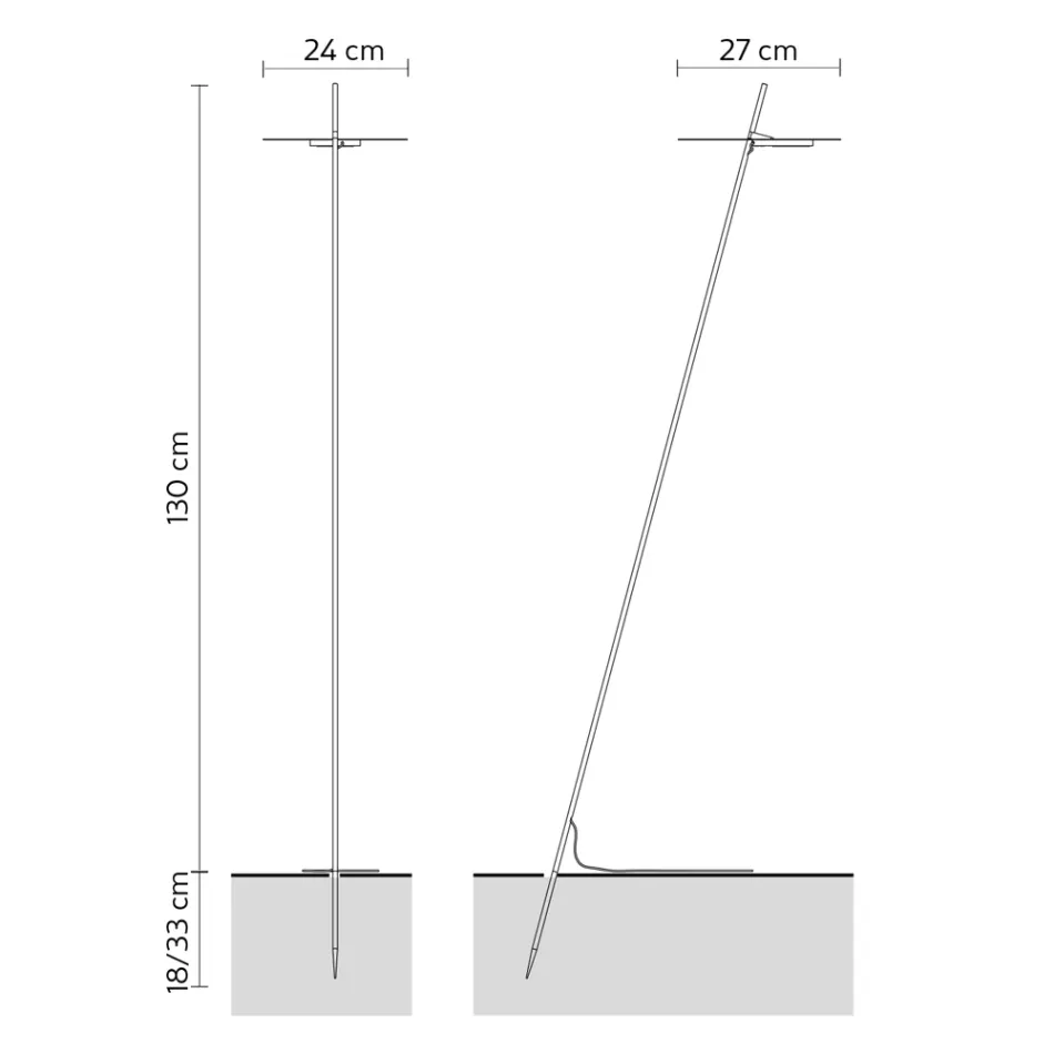 Llambë dyshemeje kopshti me dizajn të bardhë alumini me gjethe zambaku uji - Cipriam Viadurini