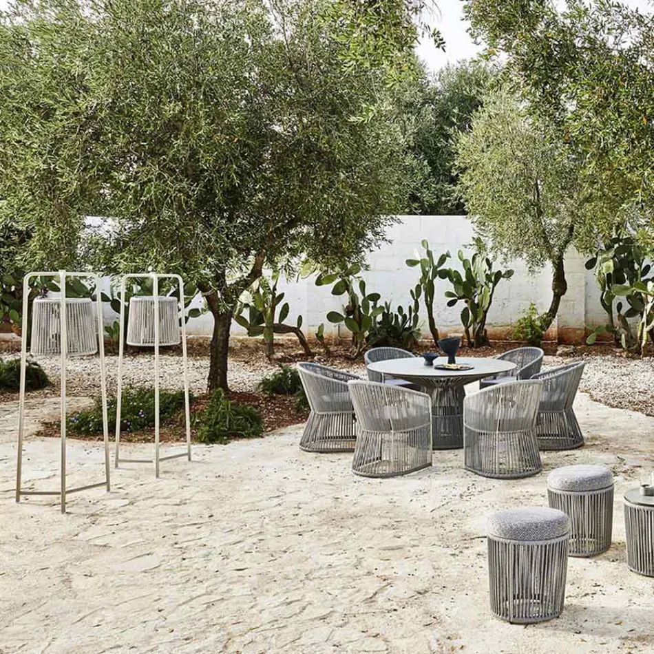 Llamba dyshemeje nga alumini dhe fibra e prodhuar në Itali - Tibidabo nga Varaschin Viadurini