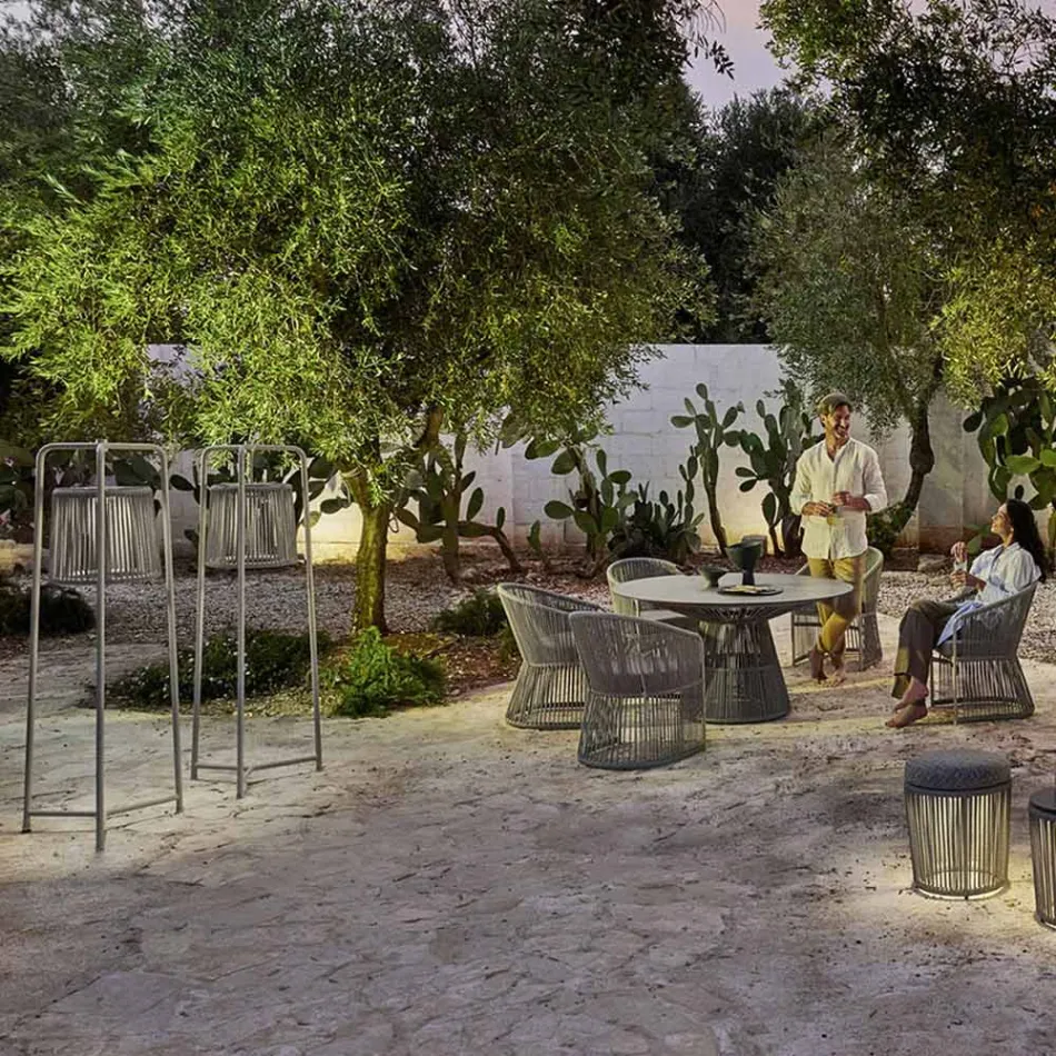 Llamba dyshemeje nga alumini dhe fibra e prodhuar në Itali - Tibidabo nga Varaschin Viadurini