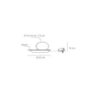 Llambë dyshemeje prej alumini, metali dhe xhami të bardhë - Luma Viadurini