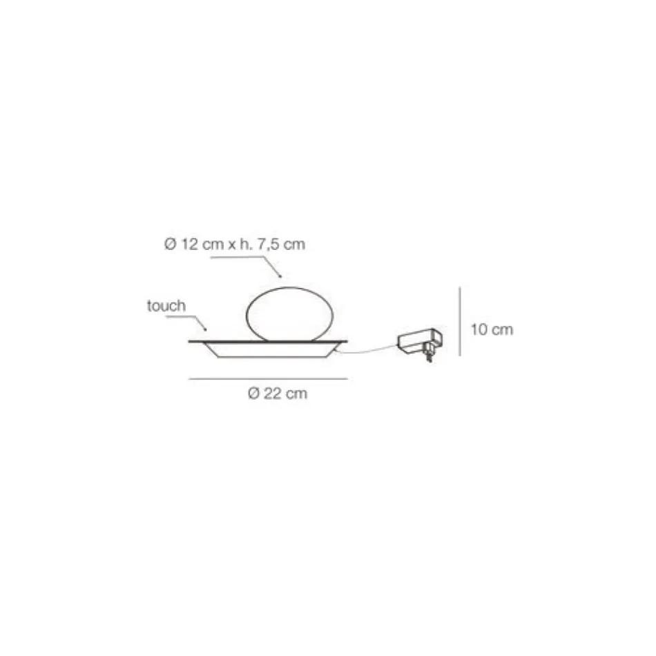 Llambë dyshemeje prej alumini, metali dhe xhami të bardhë - Luma Viadurini