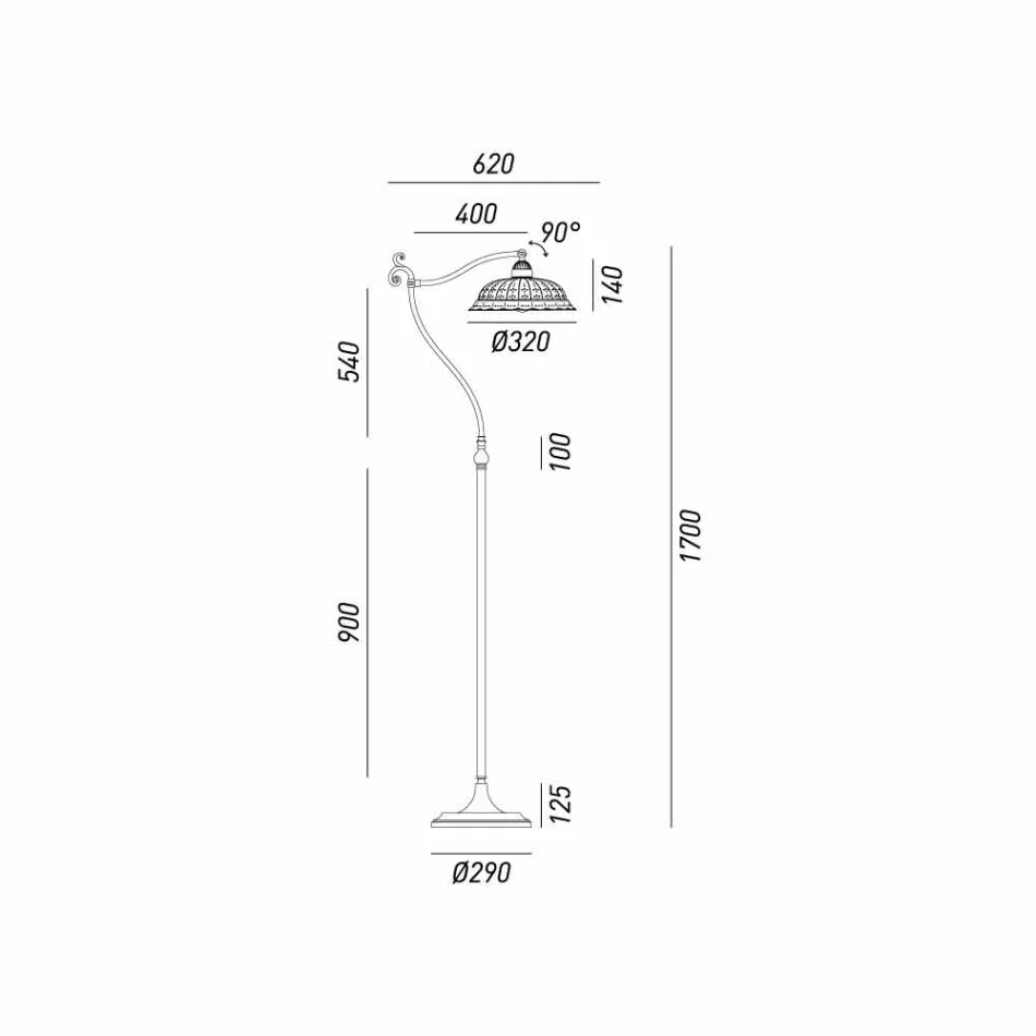 Llamba dysheme me qeramikë të reja arti Anita Il Fanale Viadurini
