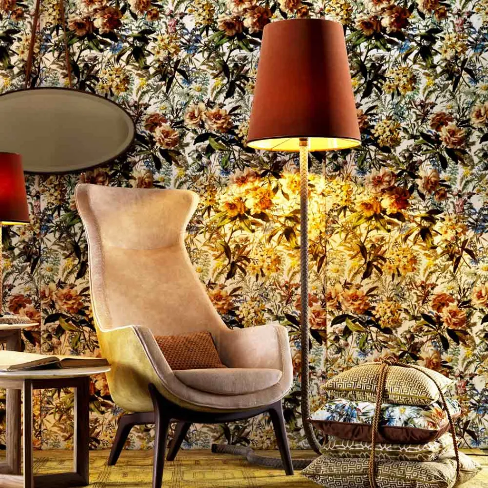 Grilli Snake design llambë dhe llambë dyshemeje pëlhure bërë 100% në Itali Viadurini