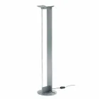 Llambë dyshemeje në metal të lakuar me LED të integruar të prodhuar në Itali - Indra Viadurini