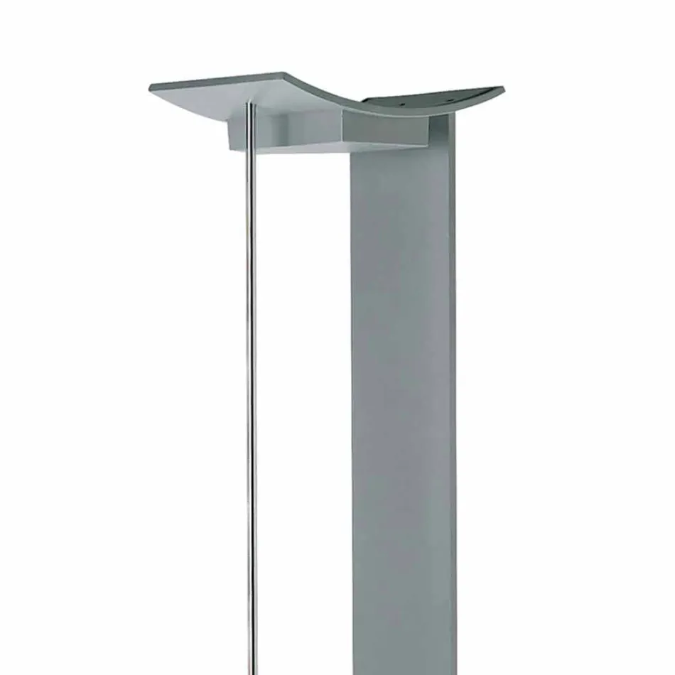 Llambë dyshemeje në metal të lakuar me LED të integruar të prodhuar në Itali - Indra Viadurini