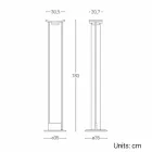 Llambë dyshemeje në metal të lakuar me LED të integruar të prodhuar në Itali - Indra Viadurini