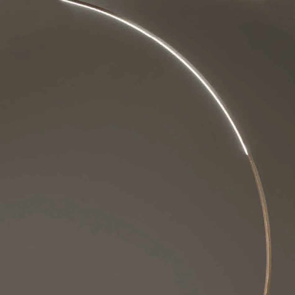 Llambë dyshemeje në metal të lyer me dritë LED që zvogëlohet - Eukalipt Viadurini