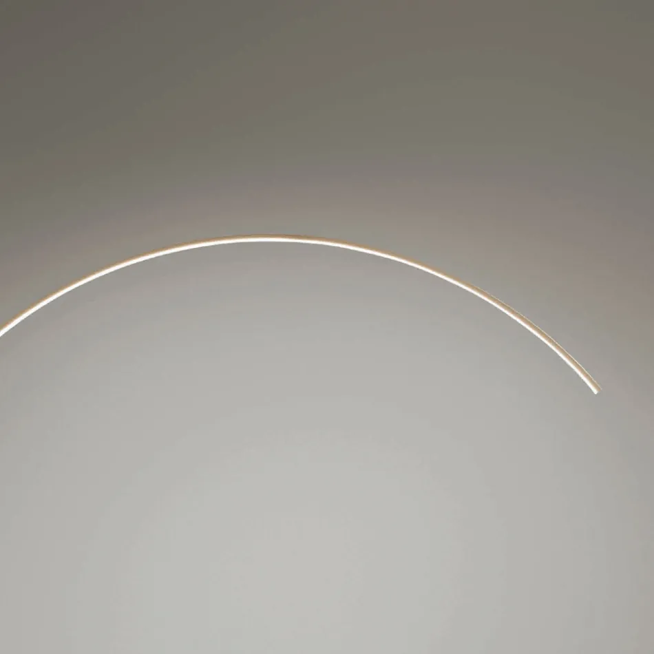 Llambë dyshemeje në metal të lyer me dritë LED që zvogëlohet - Eukalipt Viadurini