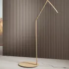 Llambë dyshemeje prej metali e lyer me ngjyra të ndryshme dhe LED me errësim - panje Viadurini