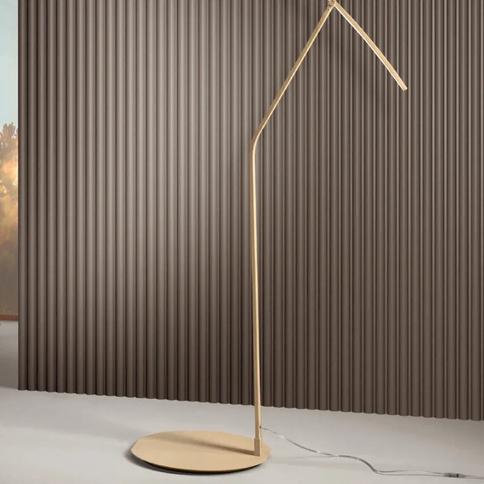 Llambë dyshemeje prej metali e lyer me ngjyra të ndryshme dhe LED me errësim - panje Viadurini