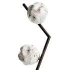 Llambë dyshemeje në tunxh të errët dhe xhami prej guri Prodhuar në Itali - Bottega Viadurini