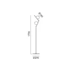 Llambë dyshemeje në tunxh të errët dhe xhami prej guri Prodhuar në Itali - Bottega Viadurini