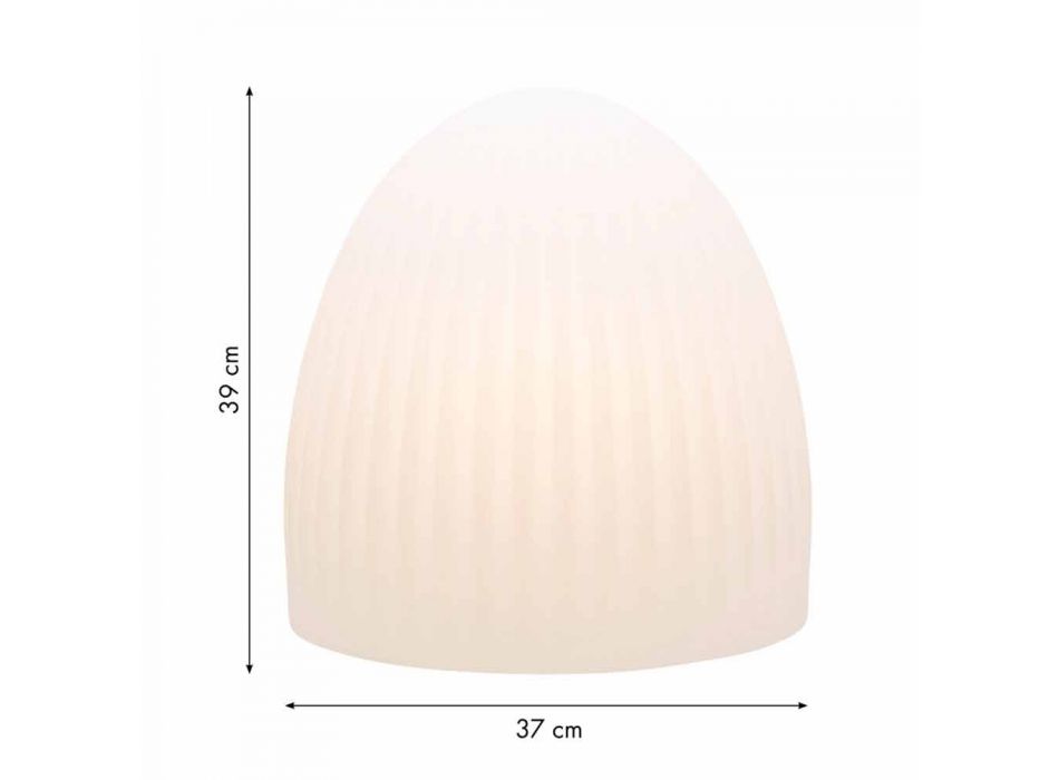 Llambë dyshemeje në Plastikë të Bardhë me Dizajn Led, Diellor ose E27 - Massostar Viadurini