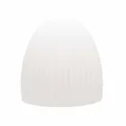 Llambë dyshemeje në Plastikë të Bardhë me Dizajn Led, Diellor ose E27 - Massostar Viadurini