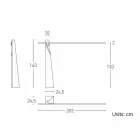 Llambë dyshemeje në lis të ngurtë dhe çelik të prodhuar në Itali, Precious - Calisto Viadurini