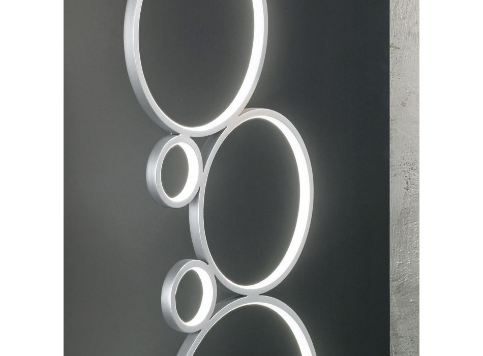 Llambë dyshemeje moderne LED në metal të lyer me ar ose argjend - Punto Viadurini