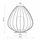 Llambë dyshemeje ose mbështetëse në tel të bardhë ose bronzi - Fener Viadurini