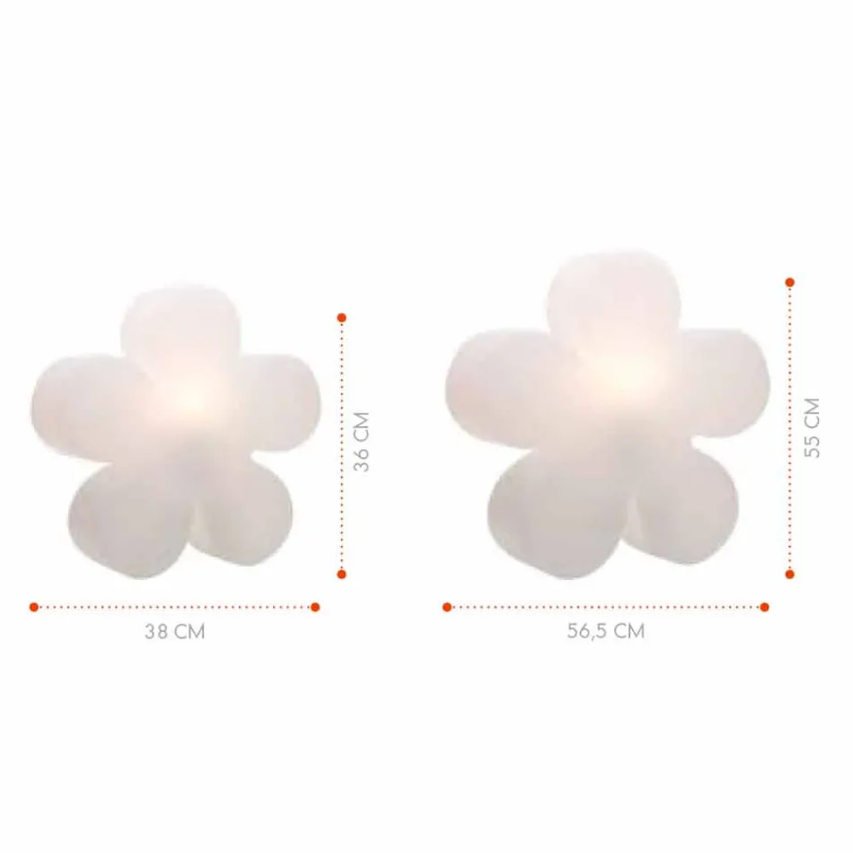 Llambë dyshemeje ose tavoline Dizajn Modern me Lule me Ngjyra - Fiorestar Viadurini