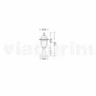 Llambë dyshemeje alumini në natyrë e bërë në Itali, Aquilina Viadurini