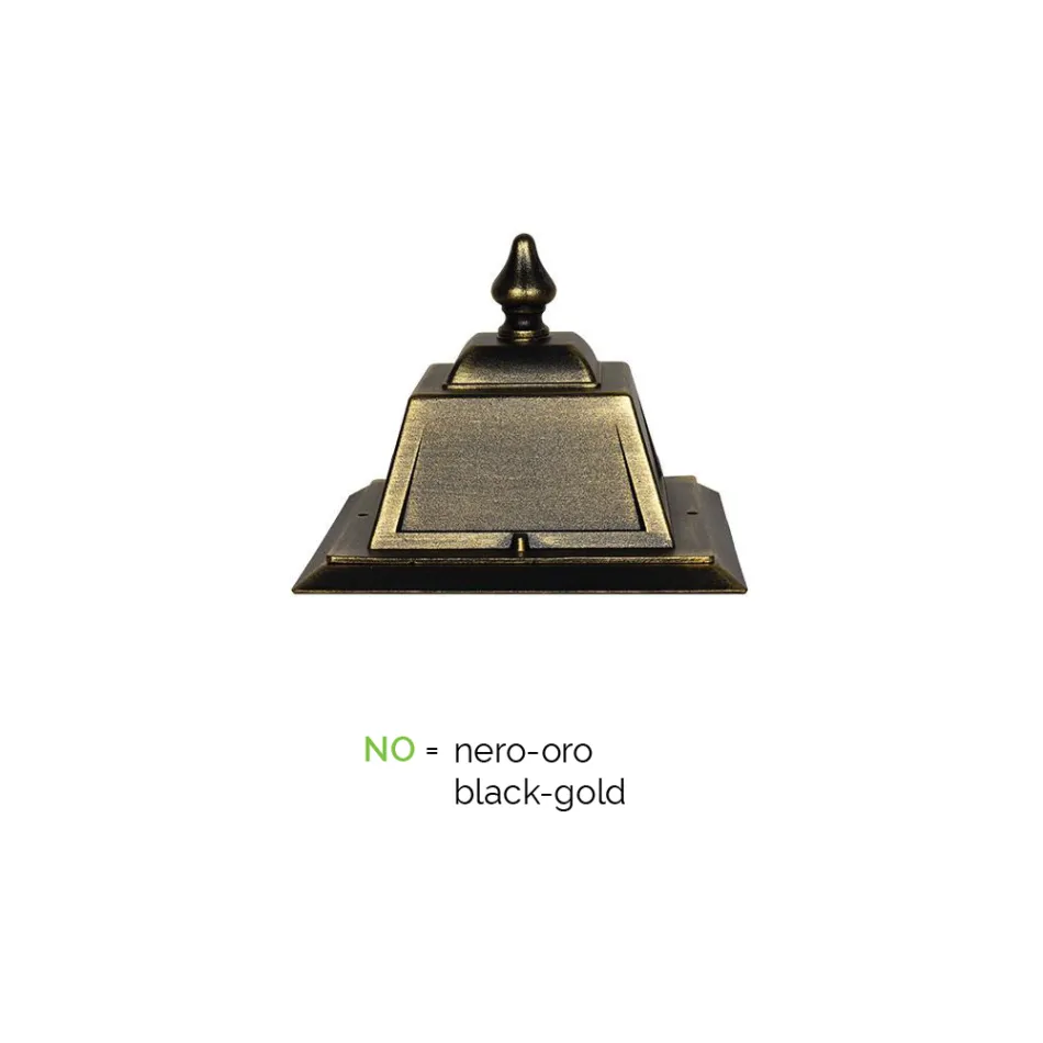 Llambë dyshemeje për ambiente të jashtme në alumin Vintage Prodhuar në Itali - Doroty Viadurini