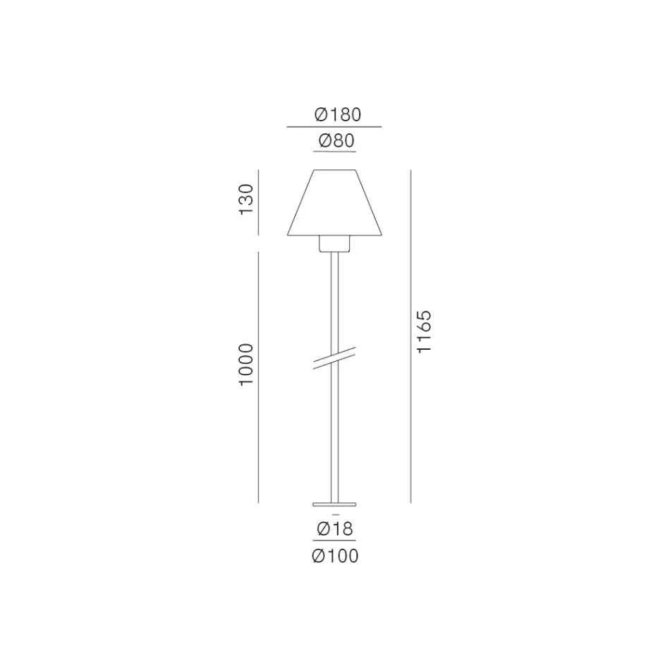 Llambë dyshemeje në natyrë në tunxh dhe bakër Prodhuar në Itali - Shpatë Viadurini