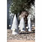 Llambë dyshemeje me dritë të jashtme në dizajn modern teknopolimer të bardhë - Nano Viadurini