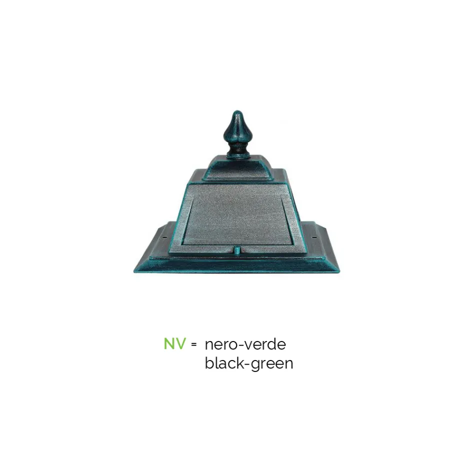 Llambë dyshemeje vintage në natyrë në alumin Prodhuar në Itali - Doroty Viadurini