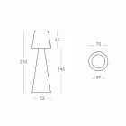 Llamba e dyshemesë e brendshme Slide Pivot e bardhë e ndritshme e bërë në Itali Viadurini