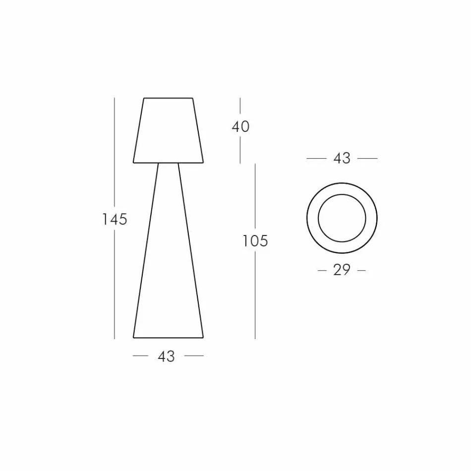 Llamba e dyshemesë e brendshme Slide Pivot e bardhë e ndritshme e bërë në Itali Viadurini