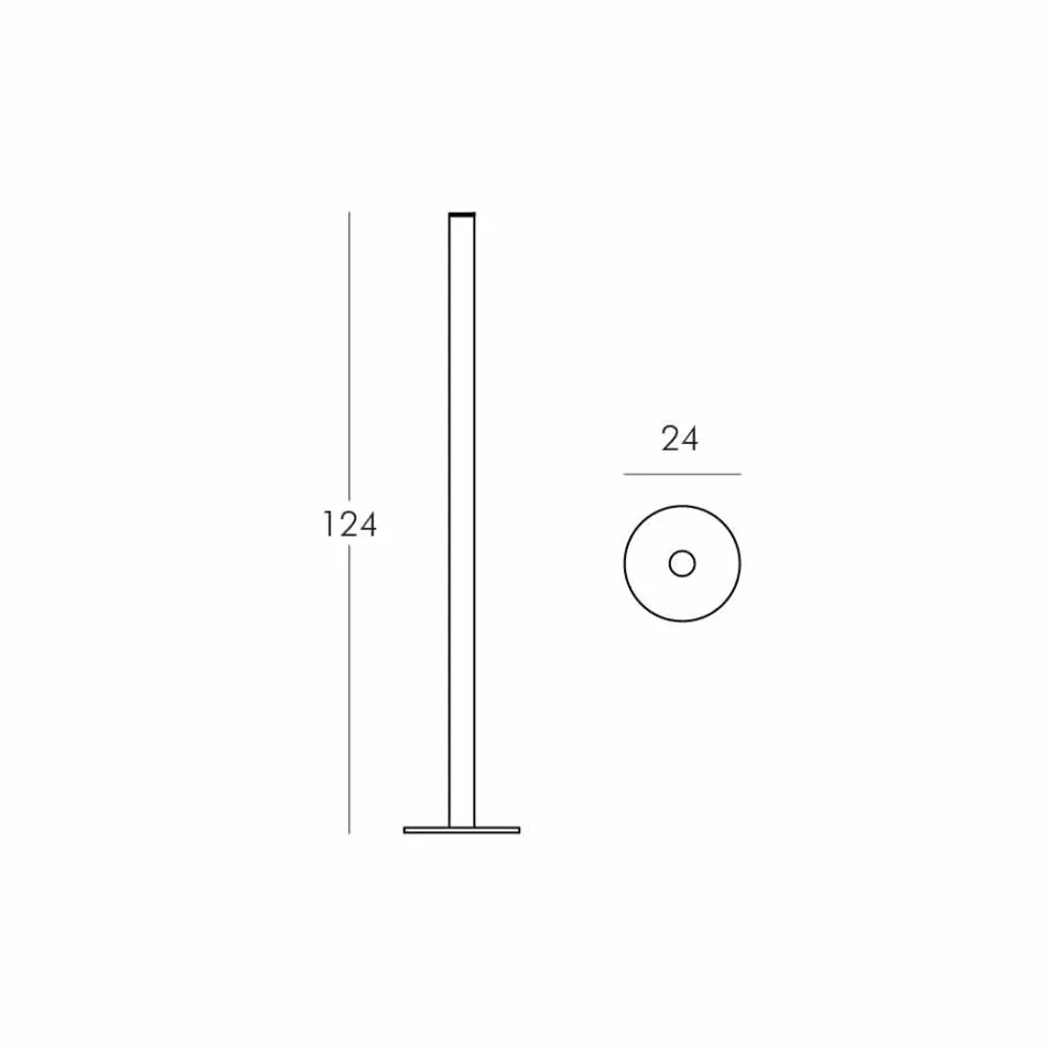 Slide Flux llambë dyshemeje e hollë në metakrilat prodhuar në Itali Viadurini