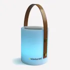 Llambë portative me dizajn të jashtëm me LED shumëngjyrëshe, altoparlant Bluetooth dhe telekomandë (IP44) Viadurini