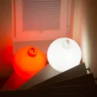 Llambë dekori për ambiente të mbyllura ose të jashtme, Top i bardhë i Krishtlindjeve - Pallastar Viadurini