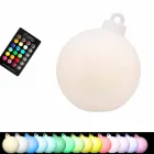 Llambë dekori për ambiente të mbyllura ose të jashtme, Top i bardhë i Krishtlindjeve - Pallastar Viadurini