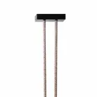 Grilli Snake bërë në Itali llambë dizajni lëkure dhe metali Viadurini