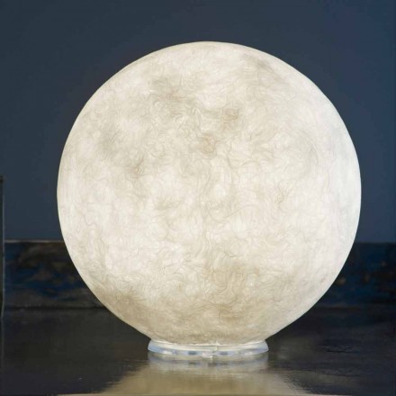 Llambë tavoline me dizajn In-es.artdesign T.moon në ngjyrë të bardhë nebulite Viadurini